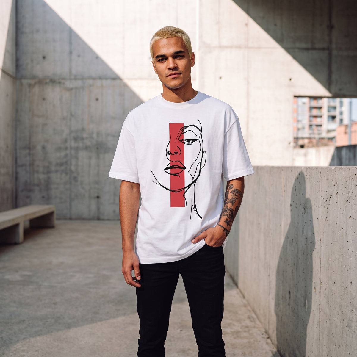 NUKUN Faces of Passion Unisex oversized t-shirt