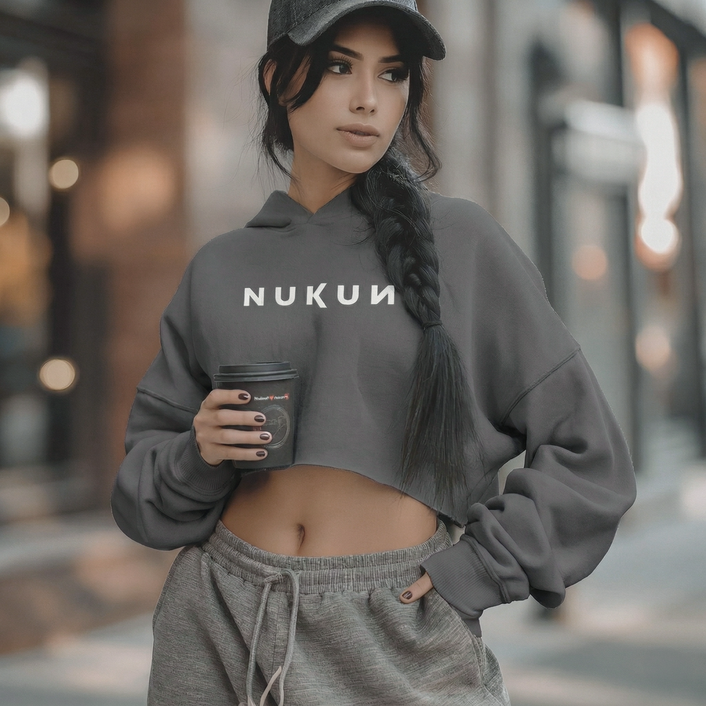 NUKUN Essential Oversize Crop Top Sweatshirt