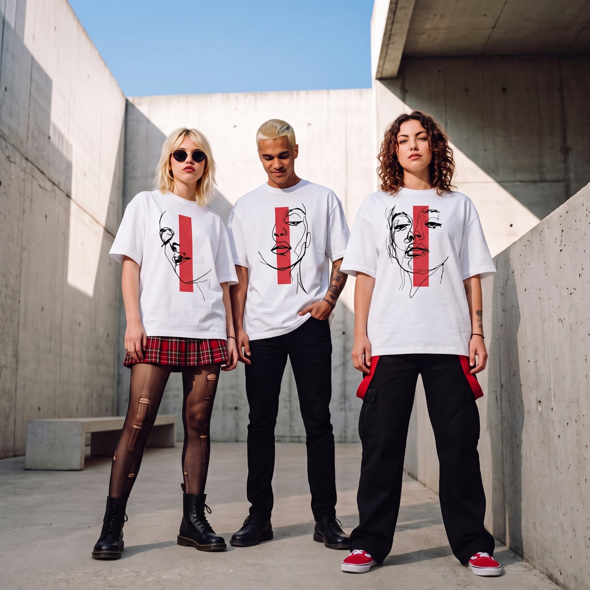 NUKUN Faces of Passion Unisex oversized t-shirt