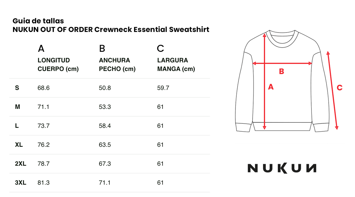 NUKUN OUT OF ORDER Crewneck Essential Sweatshirt