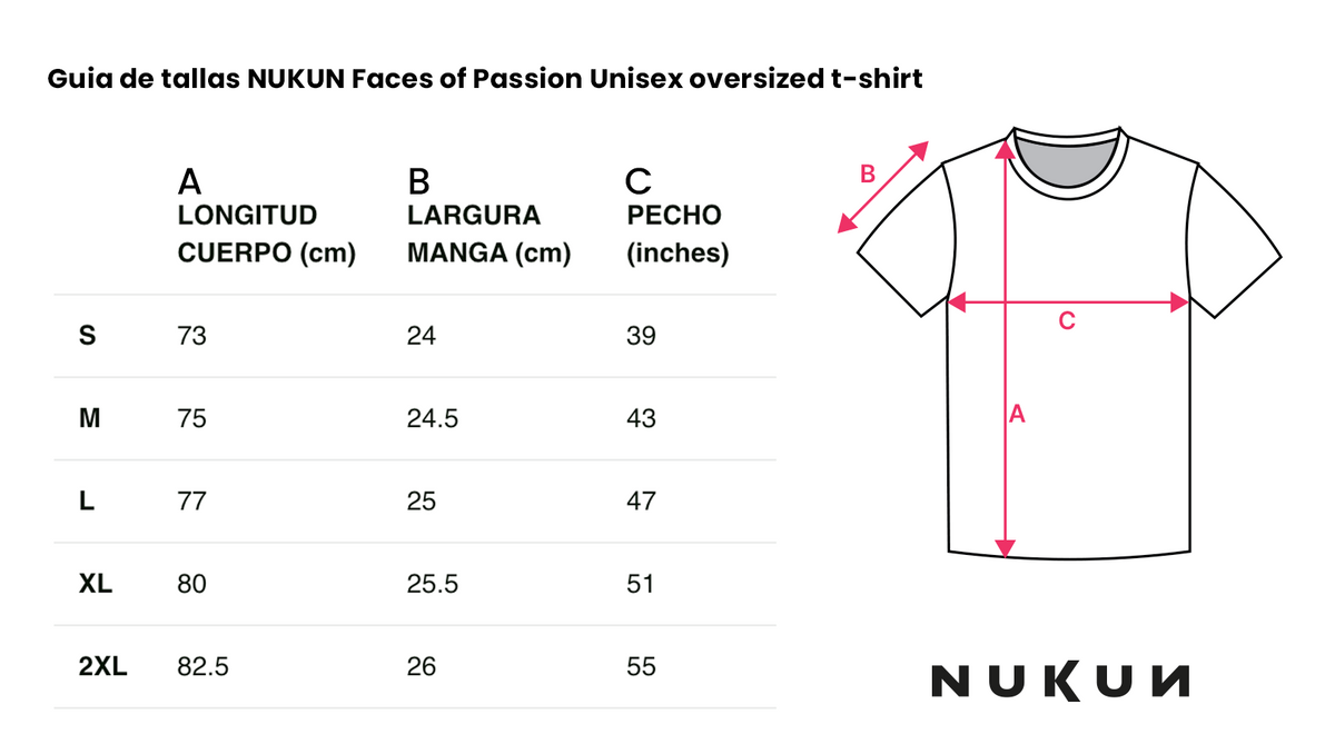 NUKUN Faces of Passion Unisex oversized t-shirt